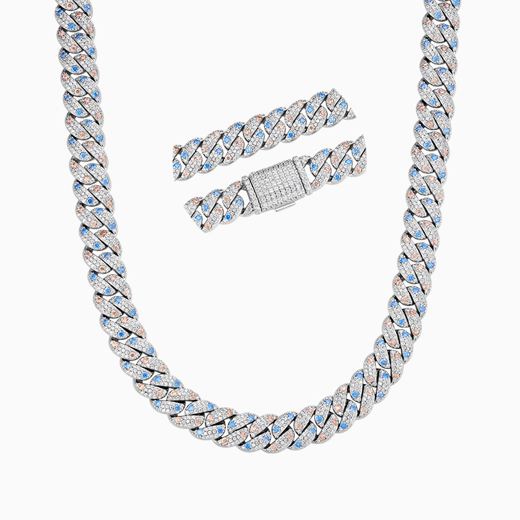 Moissanite Cuban link chain by Shining Star